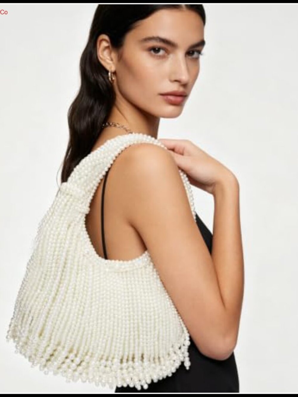 Pearl Beaded Tassel Clutch Evening Handbag for Wedding Party Prom - Picture 3 of 6